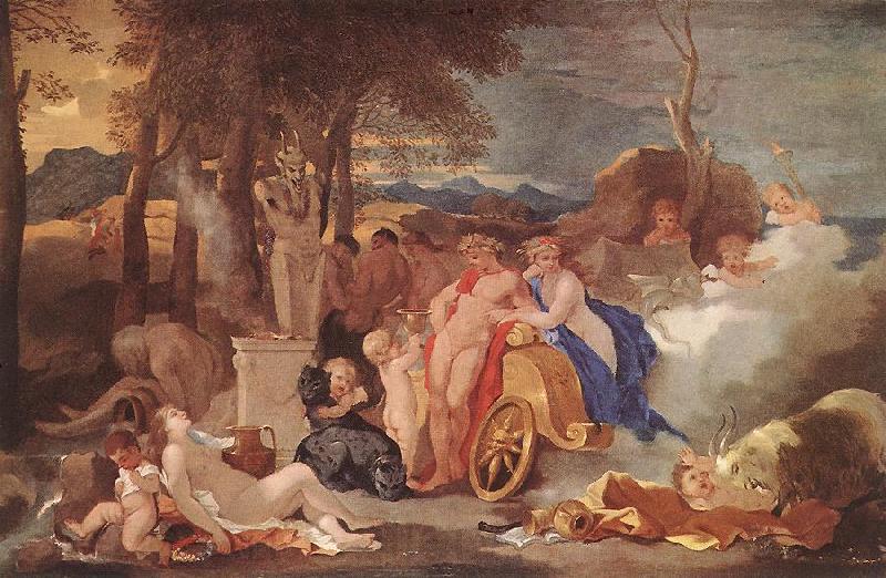 Bourdon, Sebastien Bacchus and Ceres with Nymphs and Satyrs France oil painting art